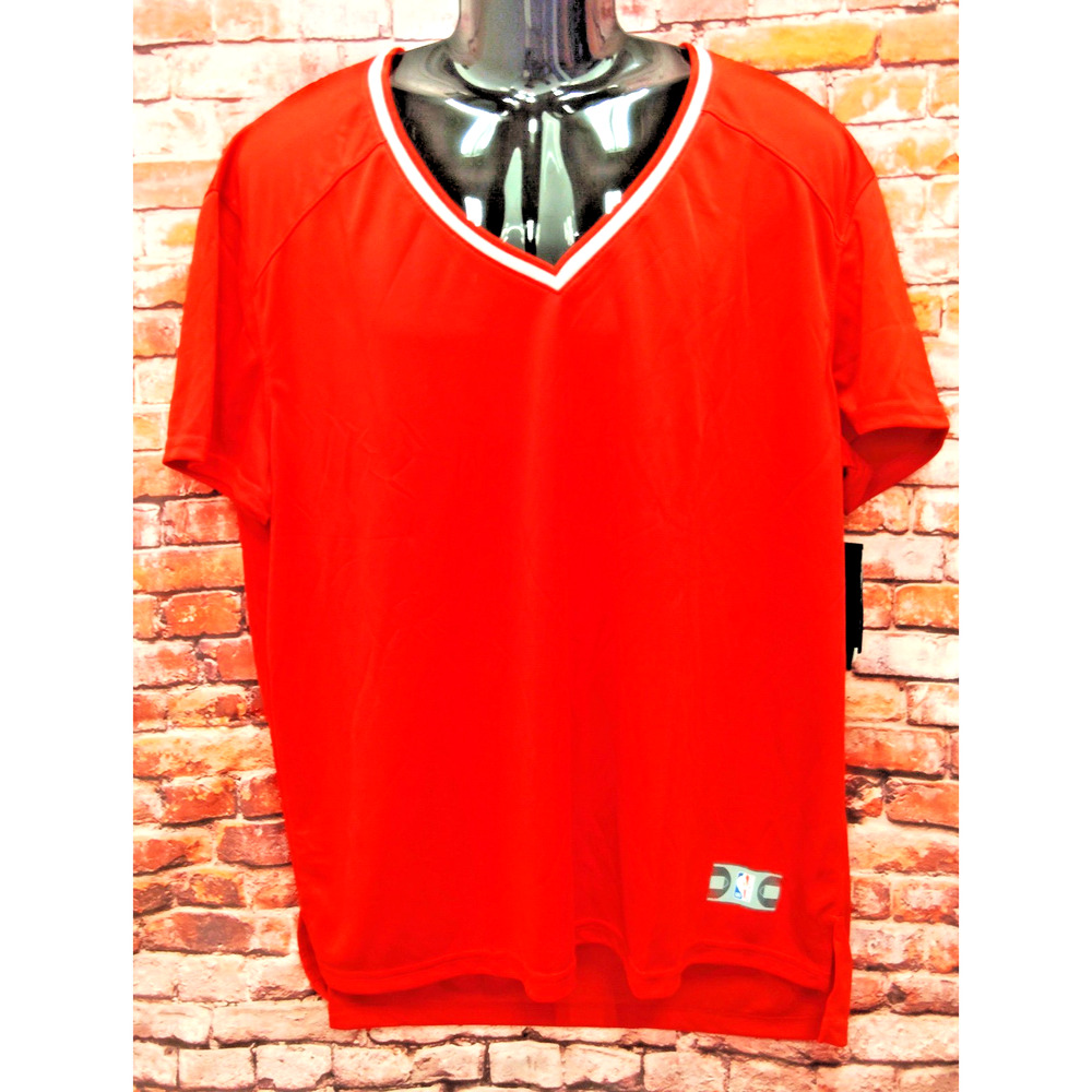 NBA Fast Break Jersey Womens Size 3XL Red Fanatics Short Sleeve V Neck Athletic